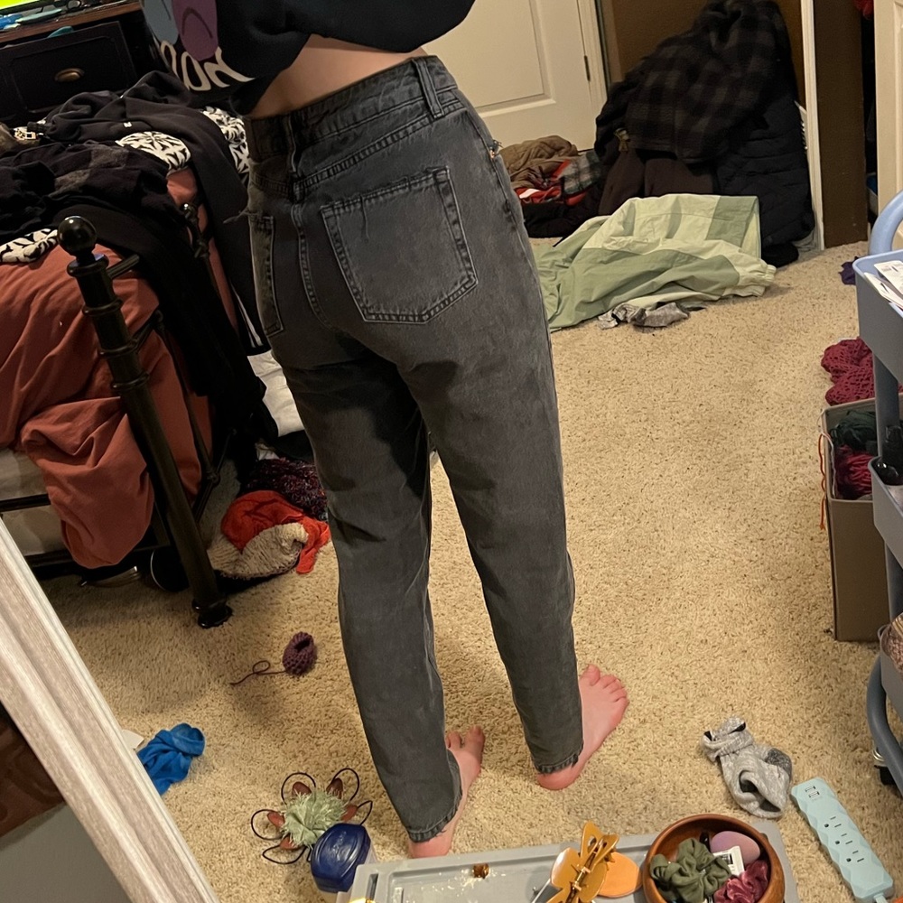 Urban outfitters washed black mom jeans